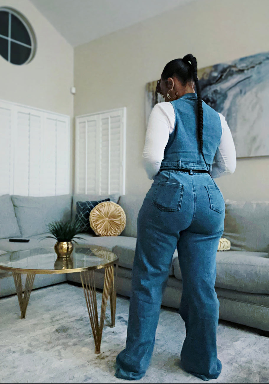 Rich Auntie Denim Pants Set