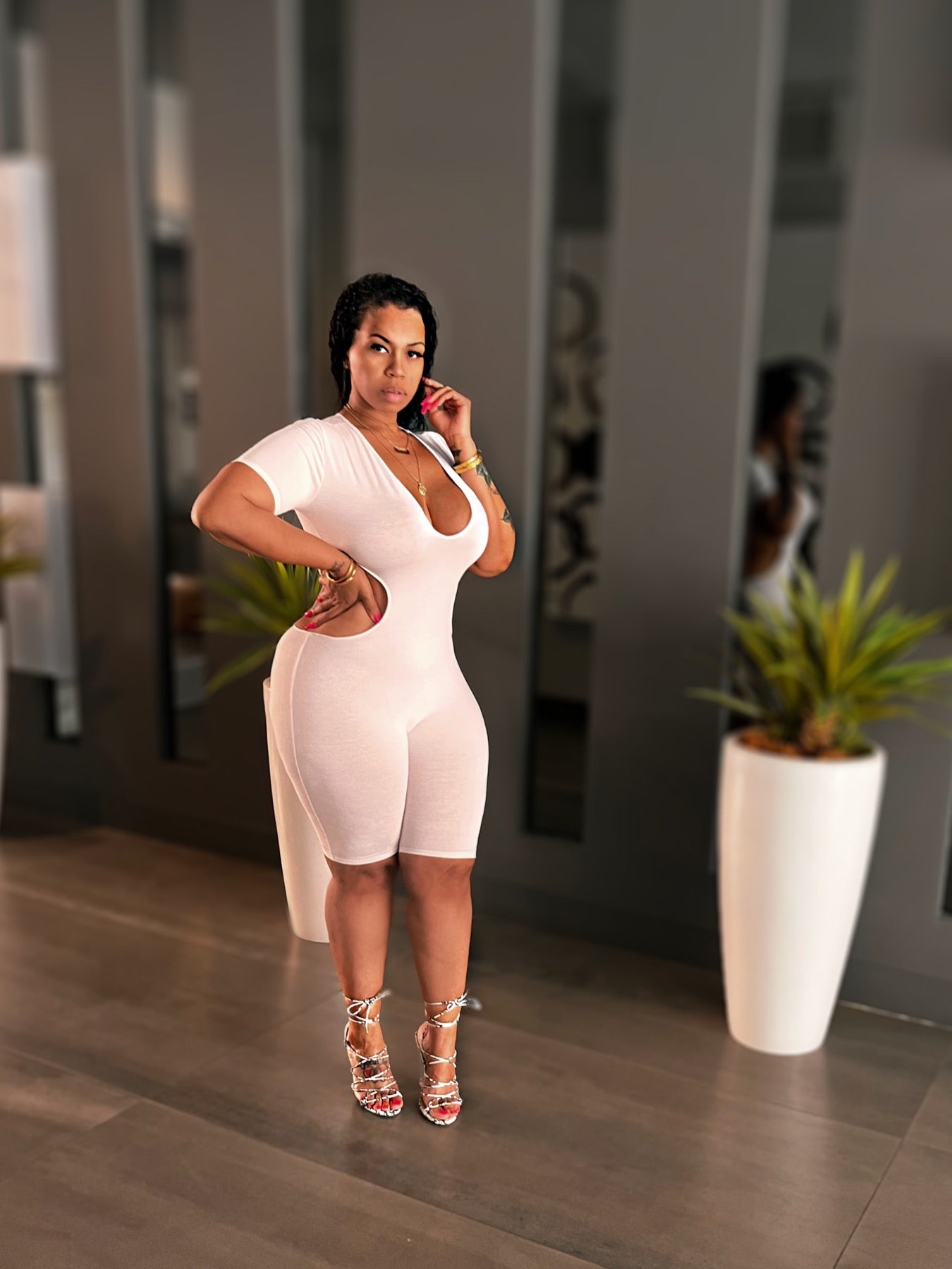 White “Good Form” Romper