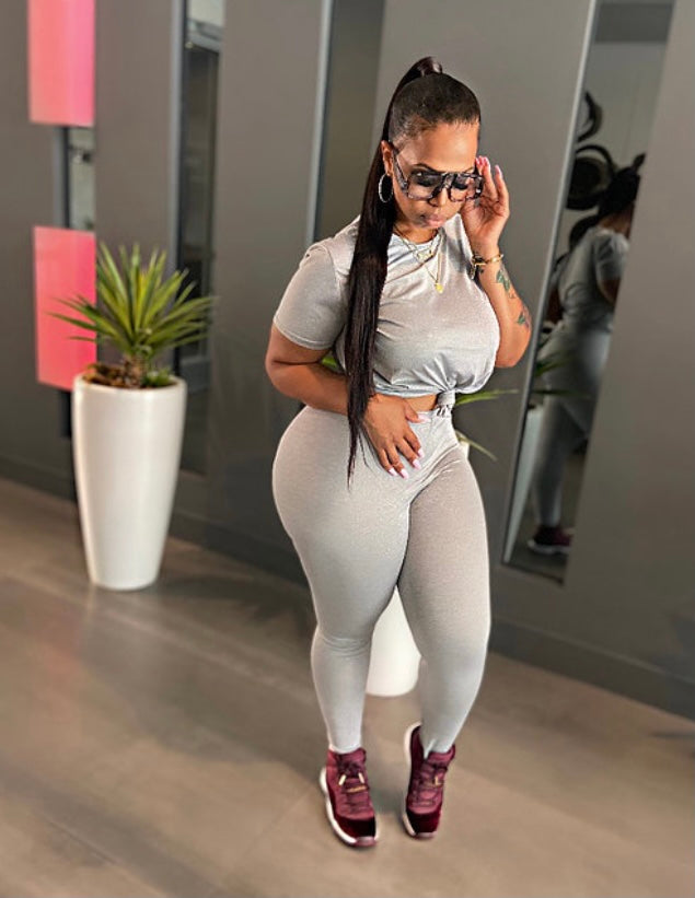 “Pretty Basic” Grey Legging Set