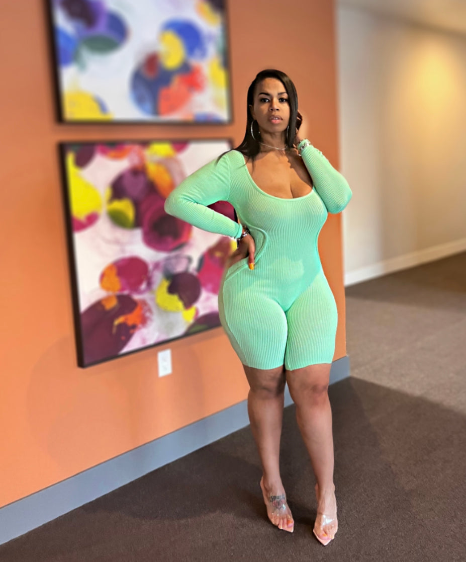 “Mint Conditions” Knit Romper