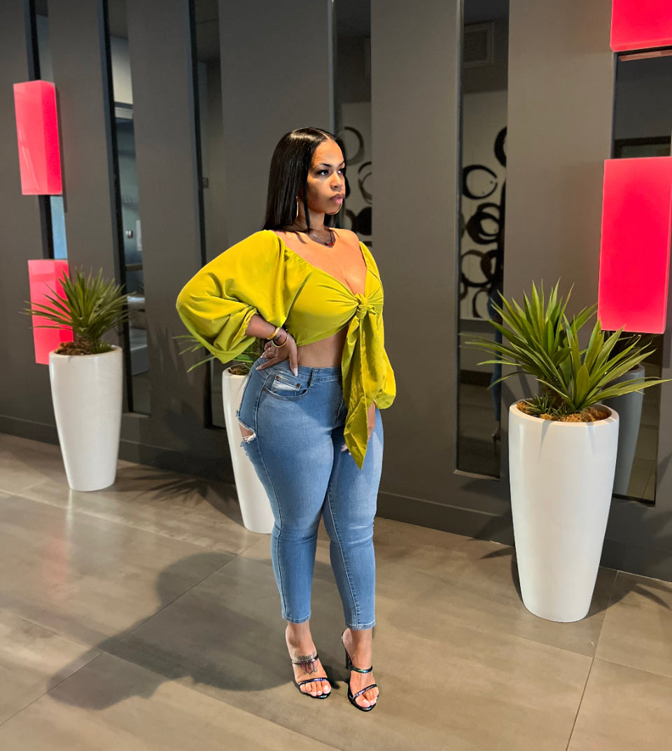 Green “Fancy Me” Top