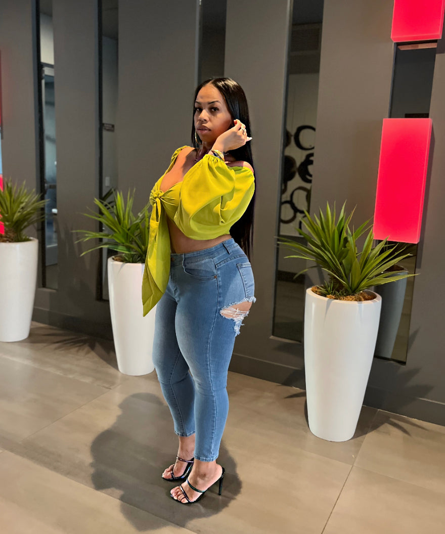 Green “Fancy Me” Top