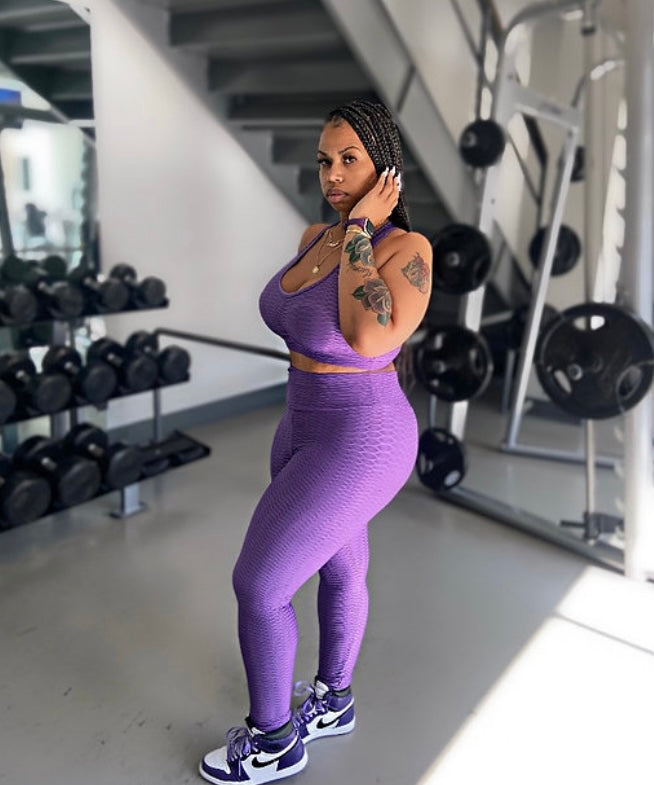 “No Need To Sweat” Purple Set