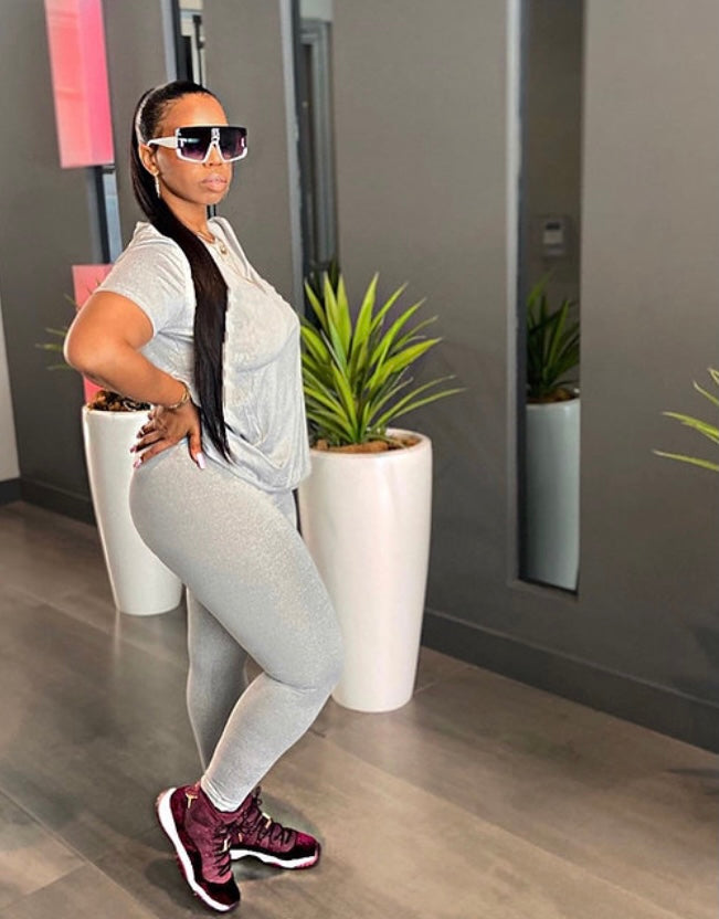 “Pretty Basic” Grey Legging Set