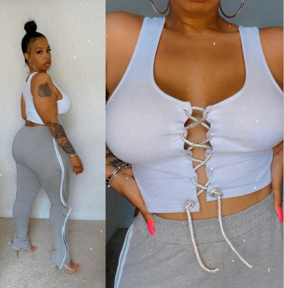 Grey “Money Moves” Joggers