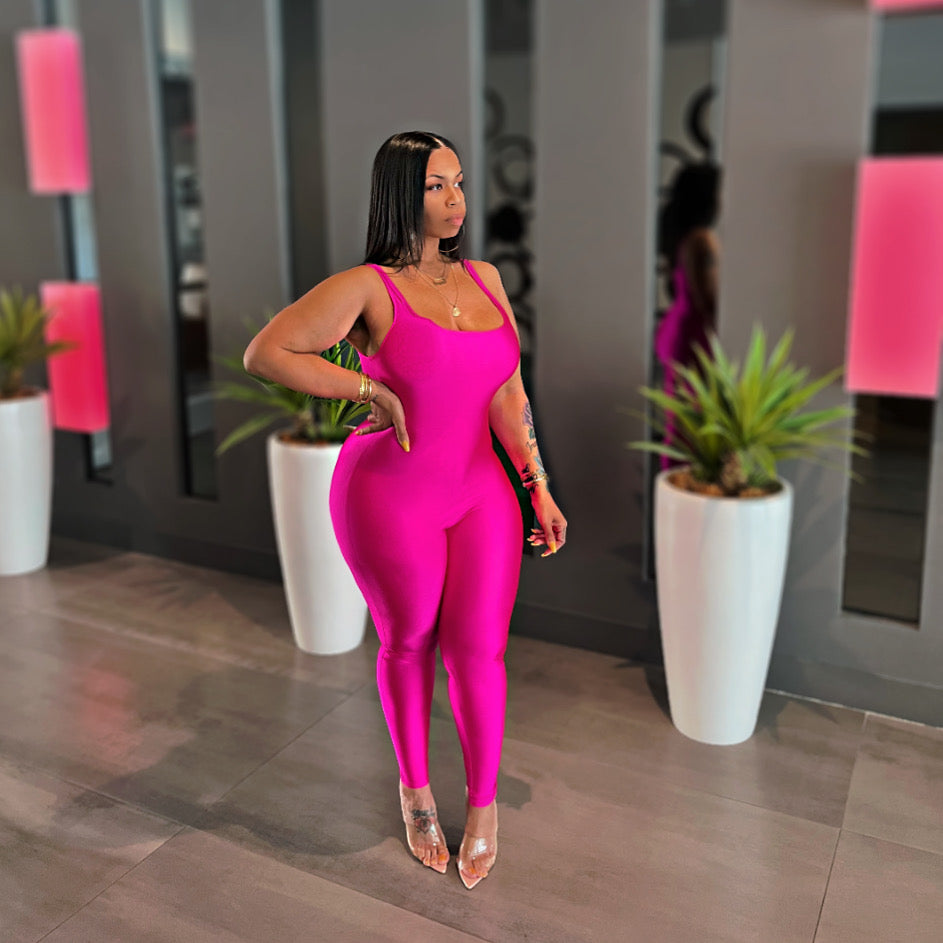 Fuschia “Barbie Babe” Jumpsuit